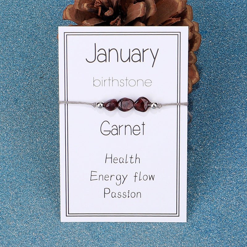 Birthstone Bracelet - Woven Band - Treasured Forever