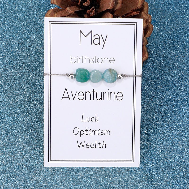 Birthstone Bracelet - Woven Band - Treasured Forever