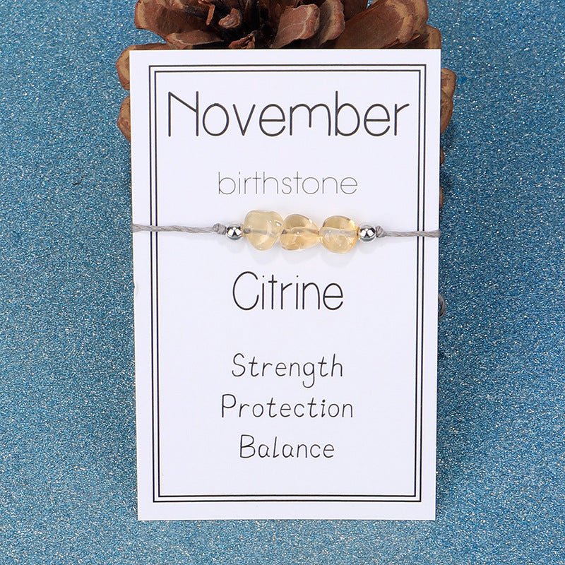 Birthstone Bracelet - Woven Band - Treasured Forever