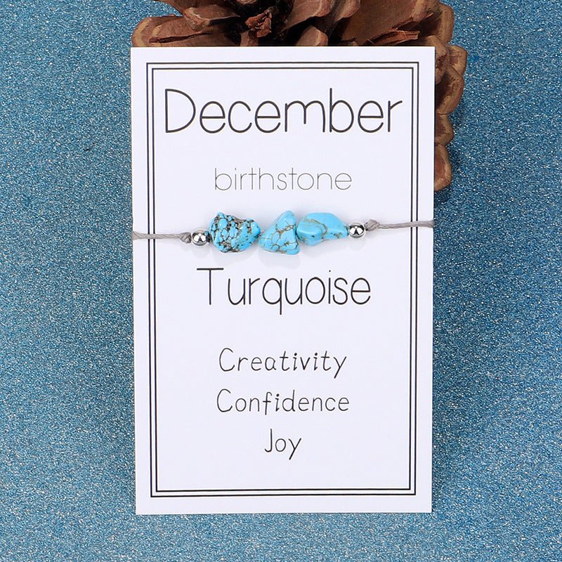 Birthstone Bracelet - Woven Band - Treasured Forever
