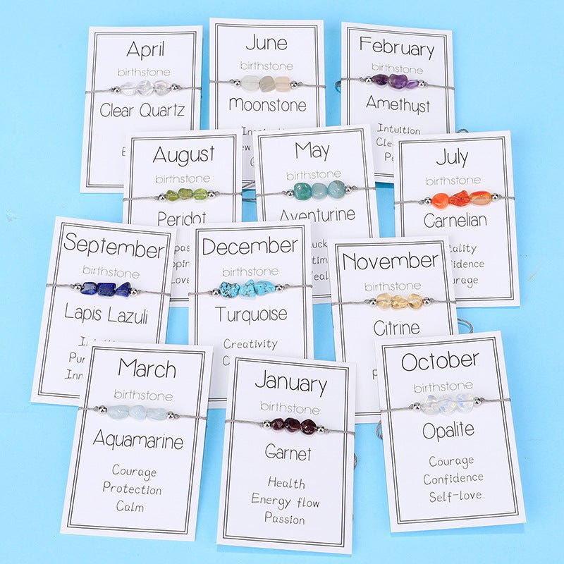 Birthstone Bracelet - Woven Band - Treasured Forever