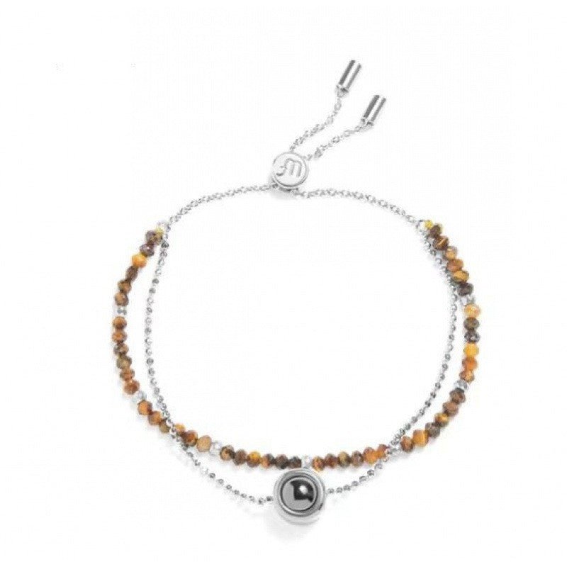 Crystal Personalised Photo Bracelet - Beaded band - Treasured Forever