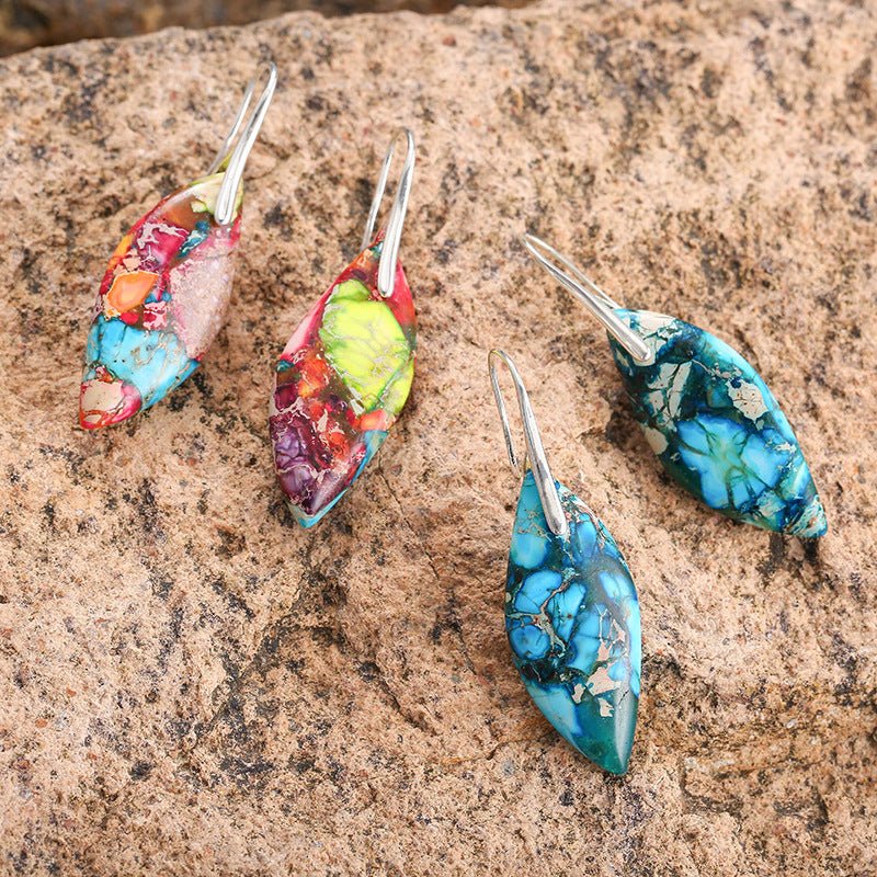 Natural Emperor Stone Earrings - Treasured Forever