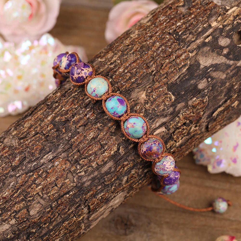 Natural Sea Sediment Jasper Bracelet - Handmade - Treasured Forever