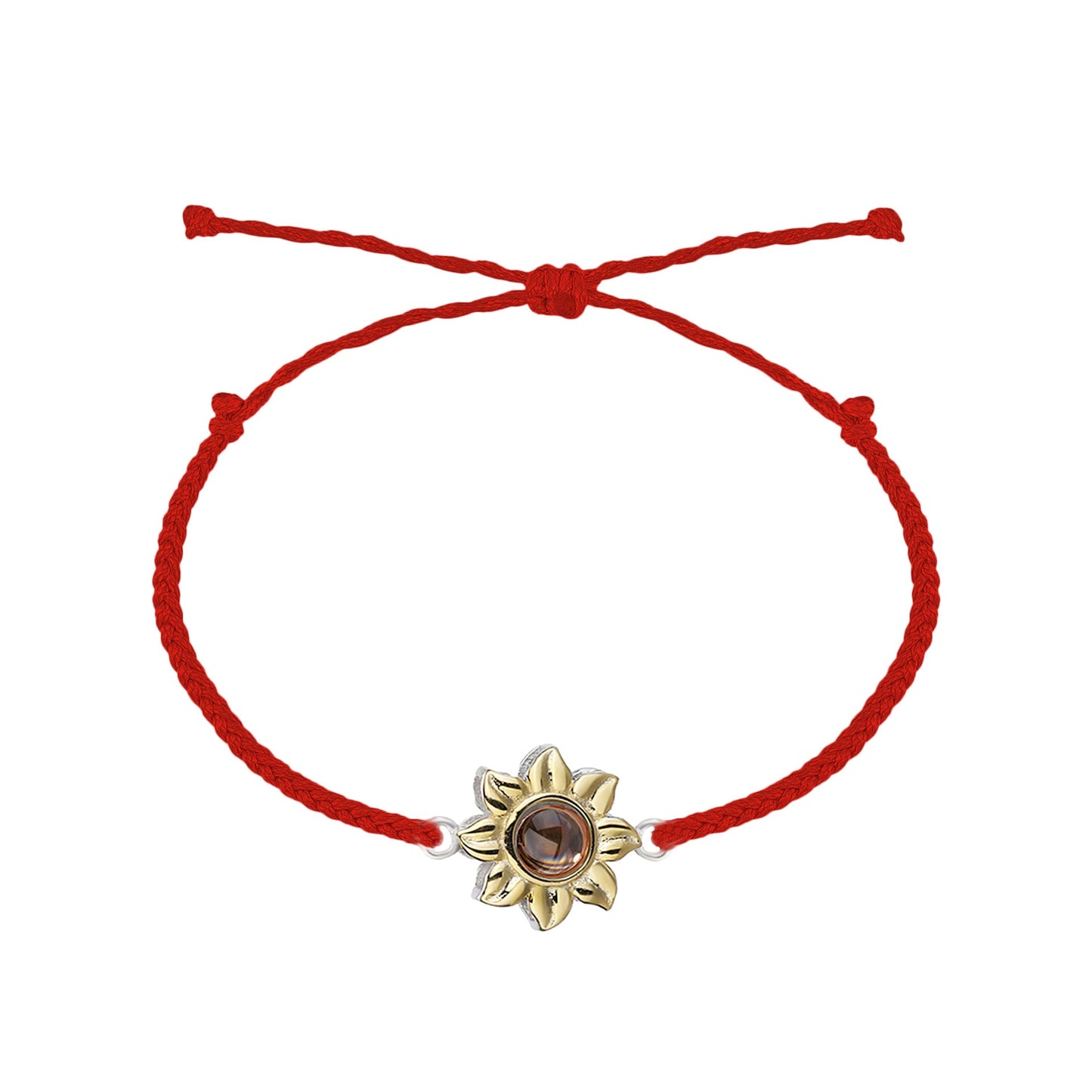 Sunflower Personalised Photo Bracelet - 925 Sterling Silver - Treasured Forever
