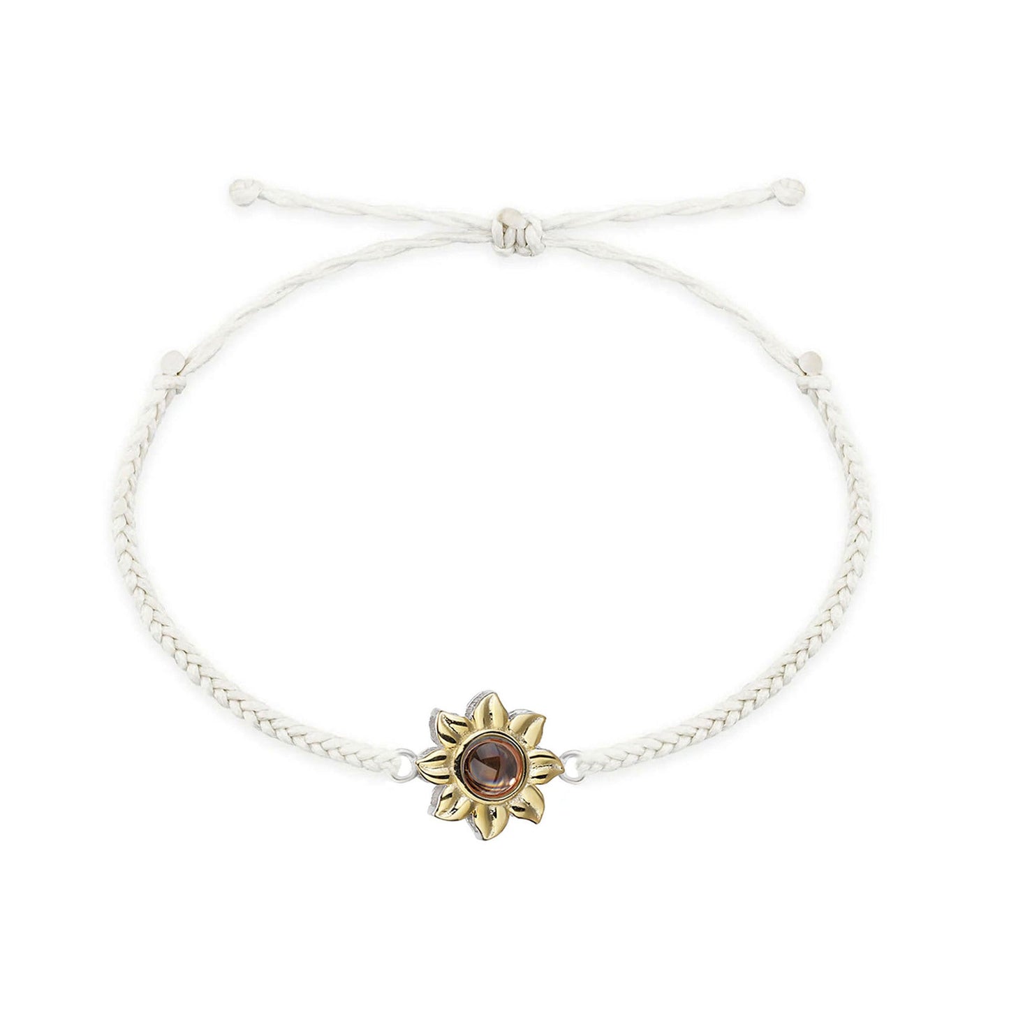 Sunflower Personalised Photo Bracelet - 925 Sterling Silver - Treasured Forever