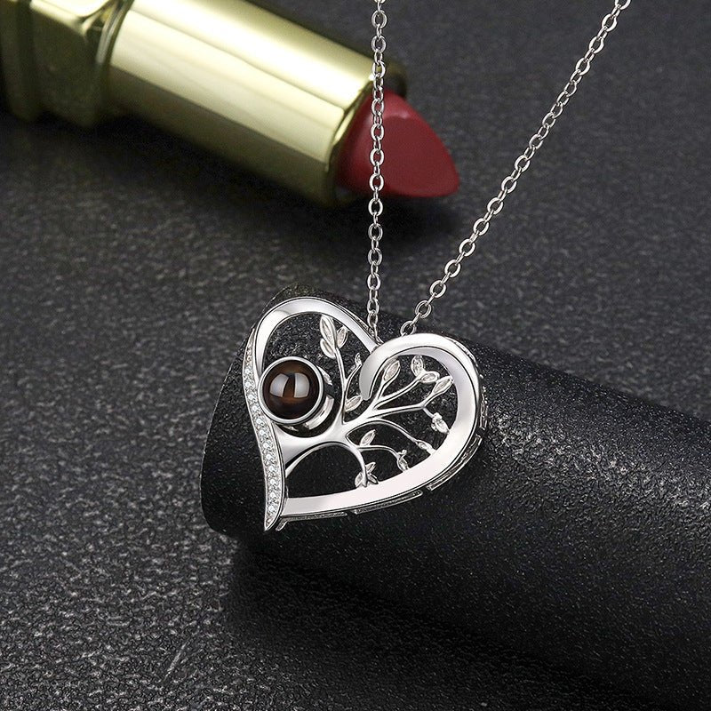 Tree of Life Personalised Photo Necklace - 925 Sterling Silver - Treasured Forever