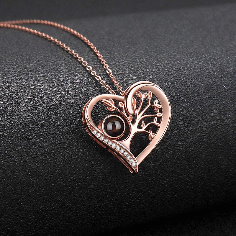 Tree of Life Personalised Photo Necklace - 925 Sterling Silver - Treasured Forever