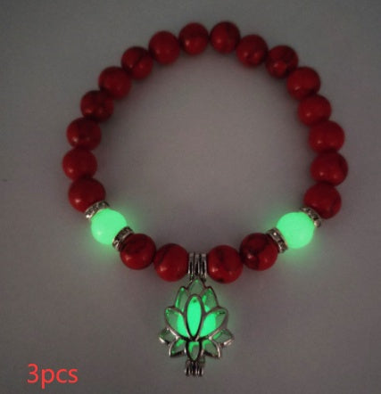 Lotus Luminous Natural Stone Bracelet