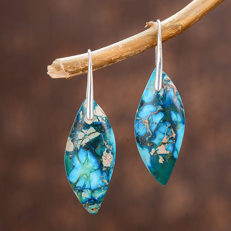 Natural Emperor Stone Earrings