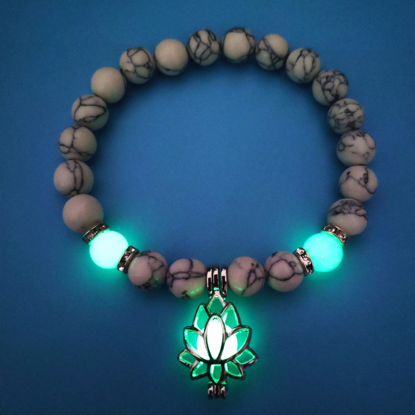 Lotus Luminous Natural Stone Bracelet