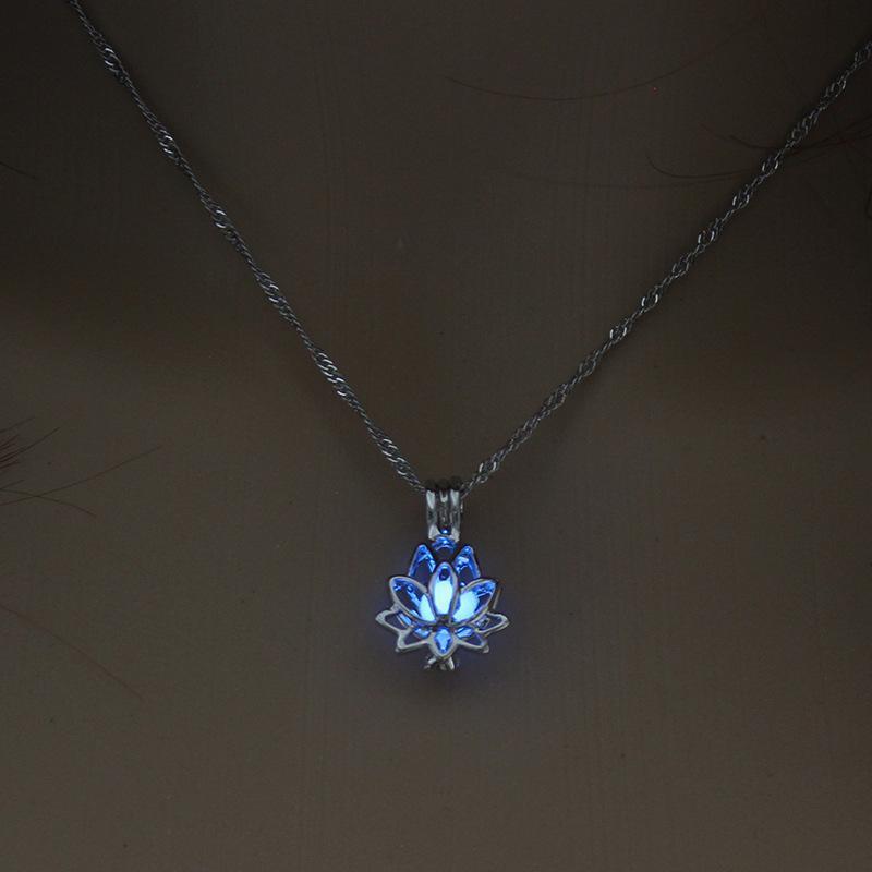 Lotus Luminous Pendant Necklace