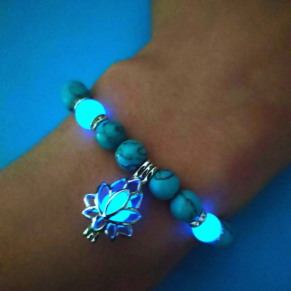 Lotus Luminous Natural Stone Bracelet