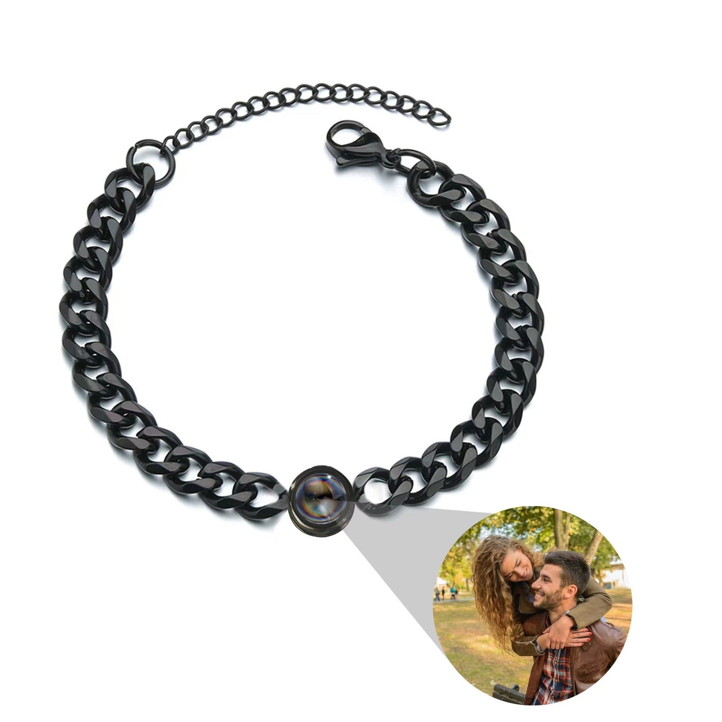 Men & Women Personalised Photo Bracelet - Titanium Steel