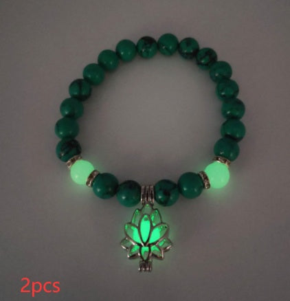 Lotus Luminous Natural Stone Bracelet