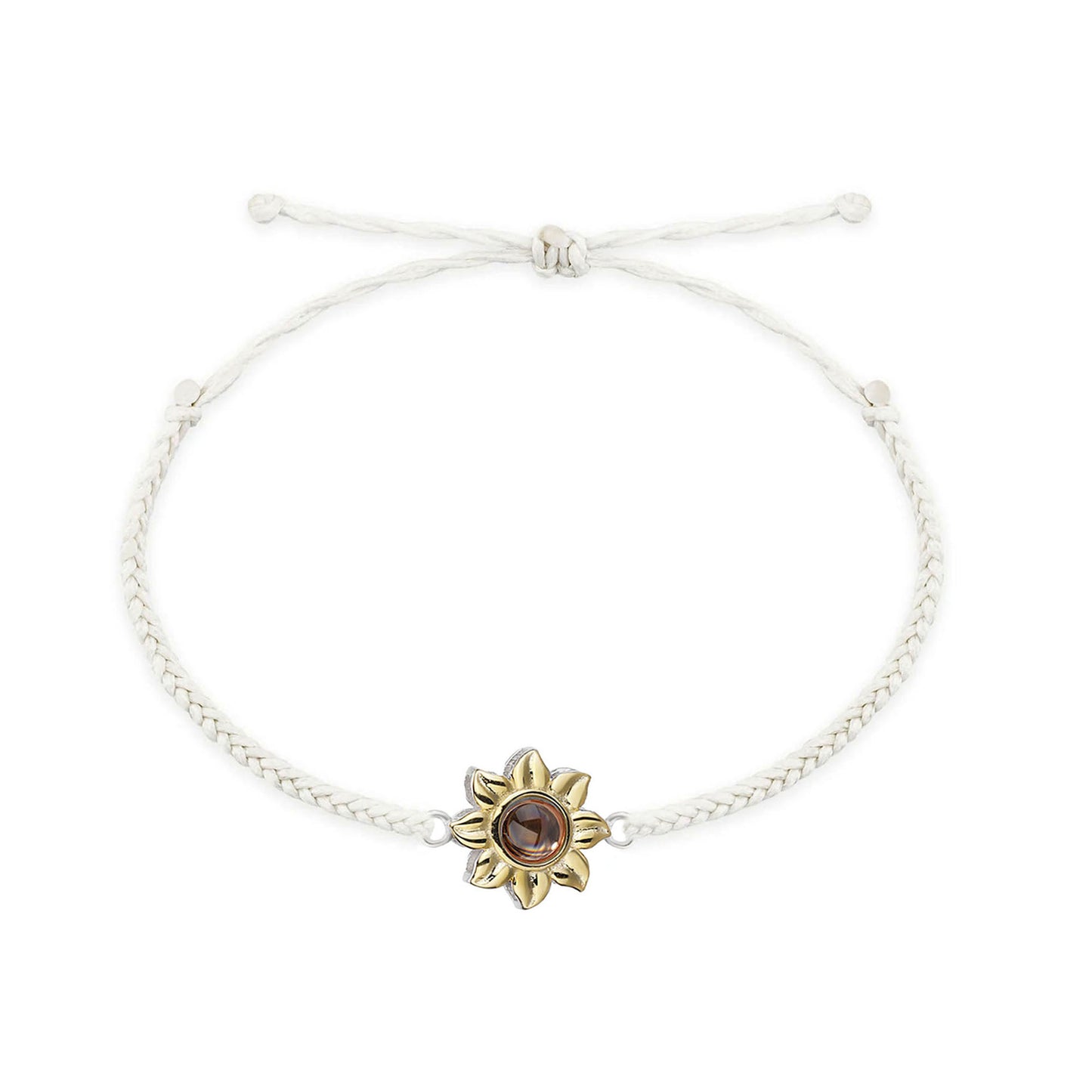 Sunflower Personalised Photo Bracelet - 925 Sterling Silver