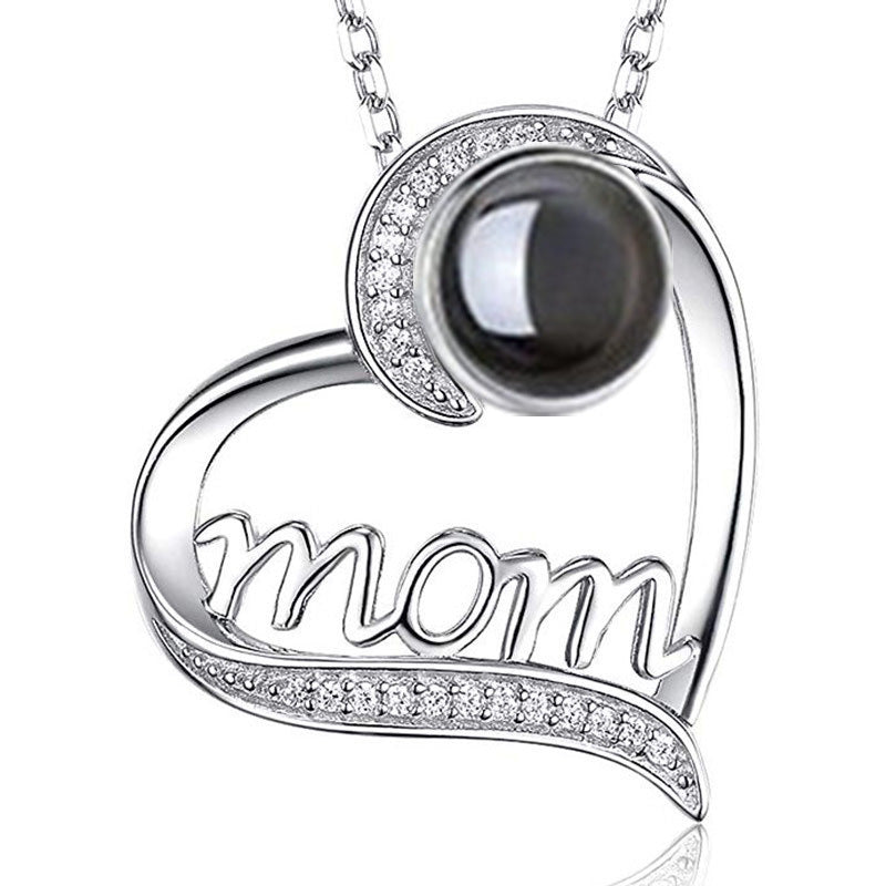 Heart Shaped Personalised Photo MOM Necklace - Titanium Steel