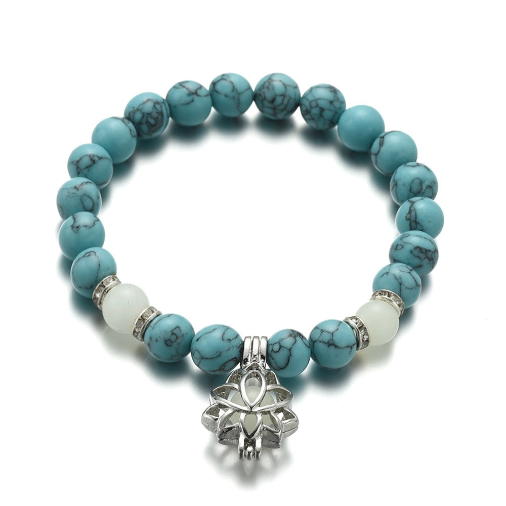 Lotus Luminous Natural Stone Bracelet