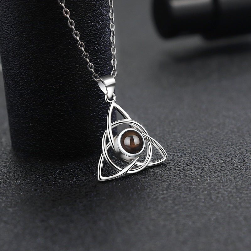 Trinity Knot Personalised Photo Necklace - 925 Sterling Silver ONLY - Treasured Forever